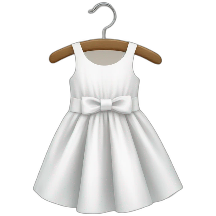 White dress for children on clothes hanger emoji