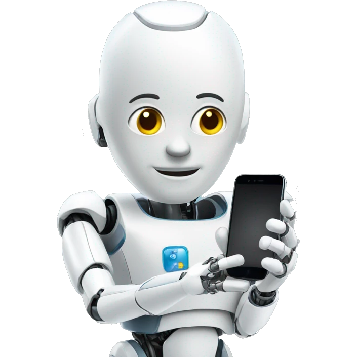 Artificial Intelligence with a iphone emoji