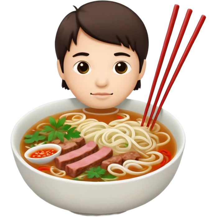Eating pho emoji