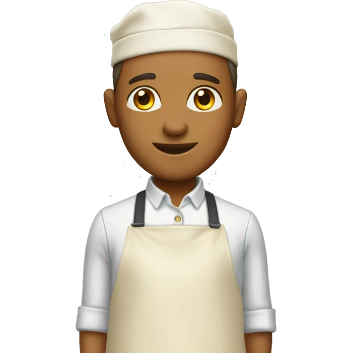 Cream apron emoji