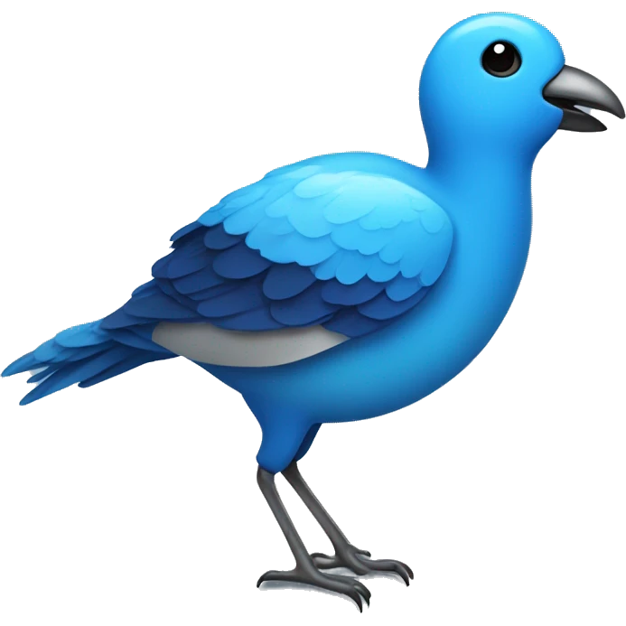 Blue cocktail bird emoji