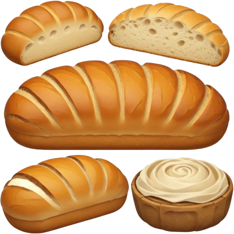 selection of bread emoji