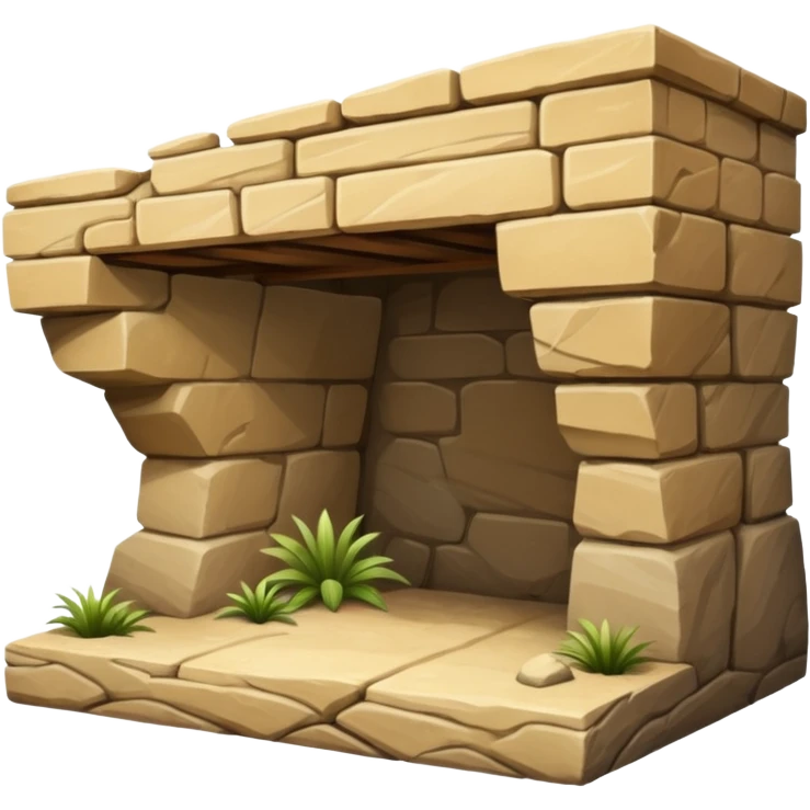 rock overhang , shelter. emoji