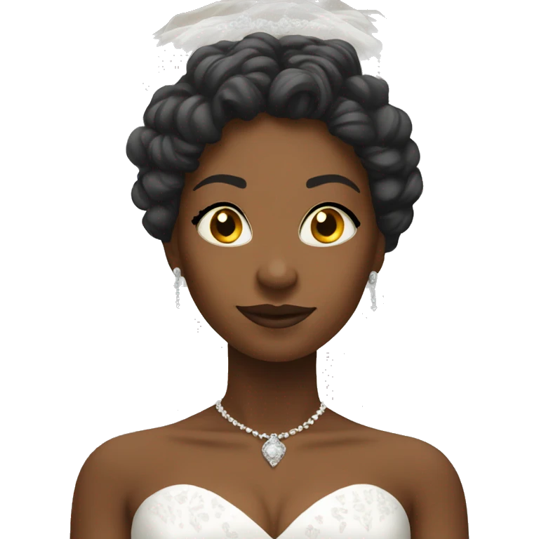 A black women as a bride in a church emoji