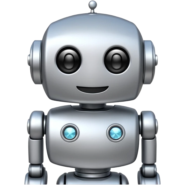 robot with a smiling face and sparkles emoji