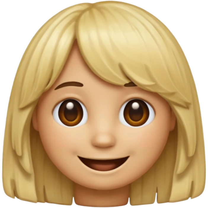 A poop emoji with a blonde wig emoji