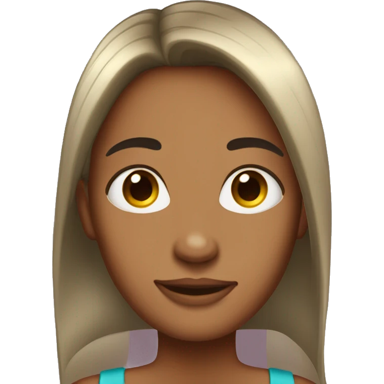 Straight silky hair emoji