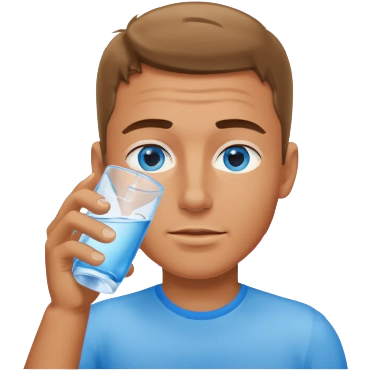 a man drinking water emoji
