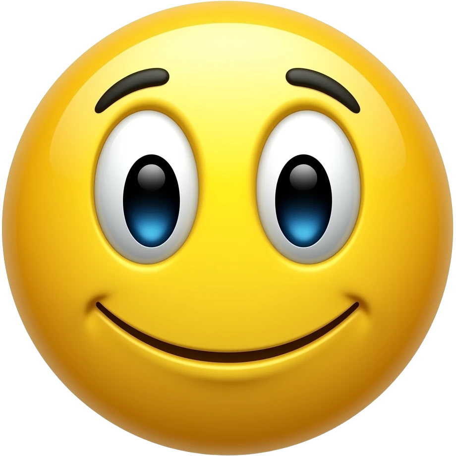 A smiley face with crooked eyes looking at each other emoji