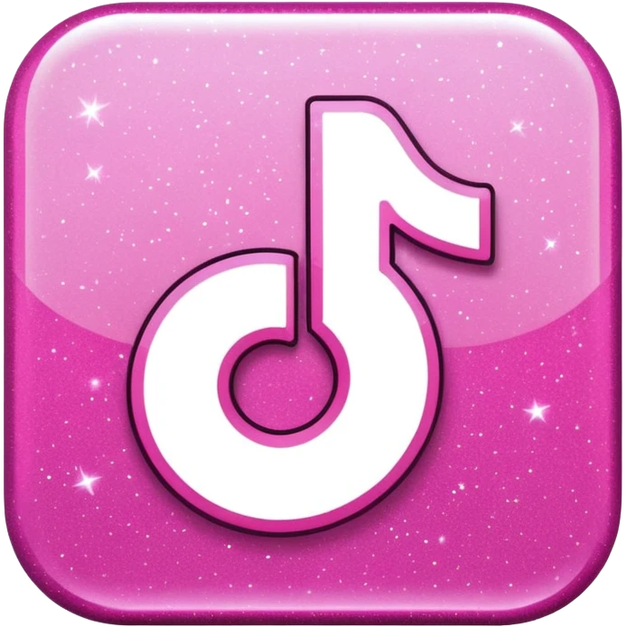 glitter pink logo TikTok emoji