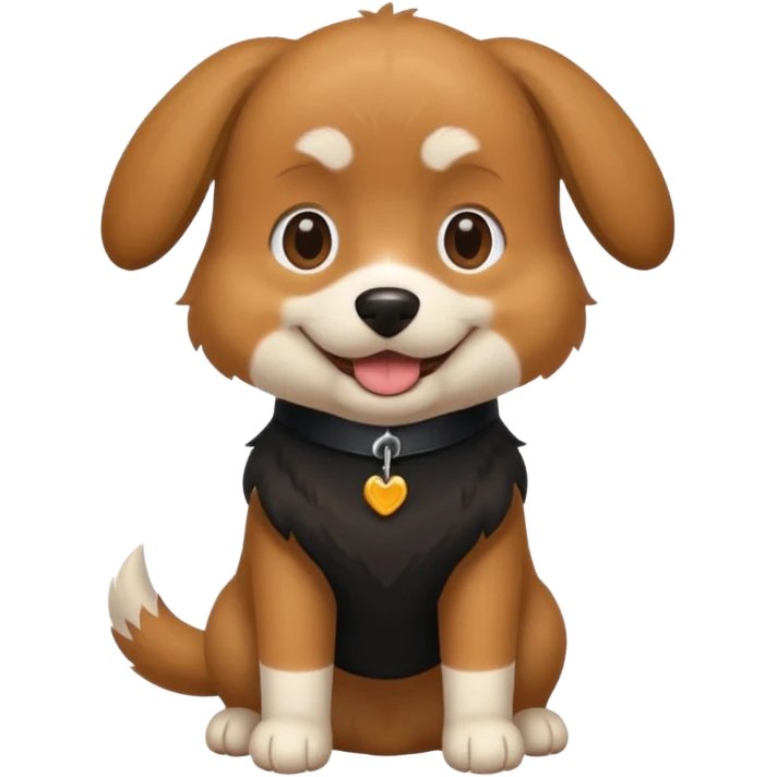 Dog wearing a black shirt  emoji