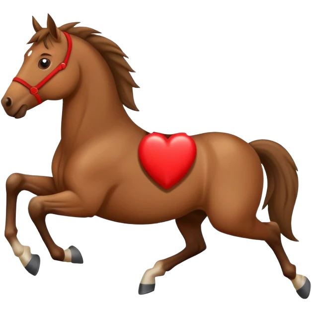 Horse back heart emoji