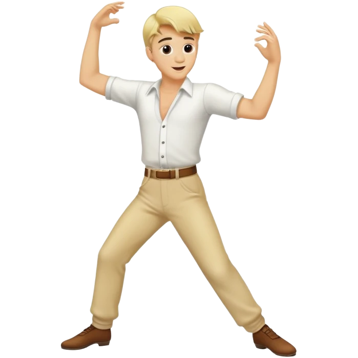 Blonde man dancing  emoji