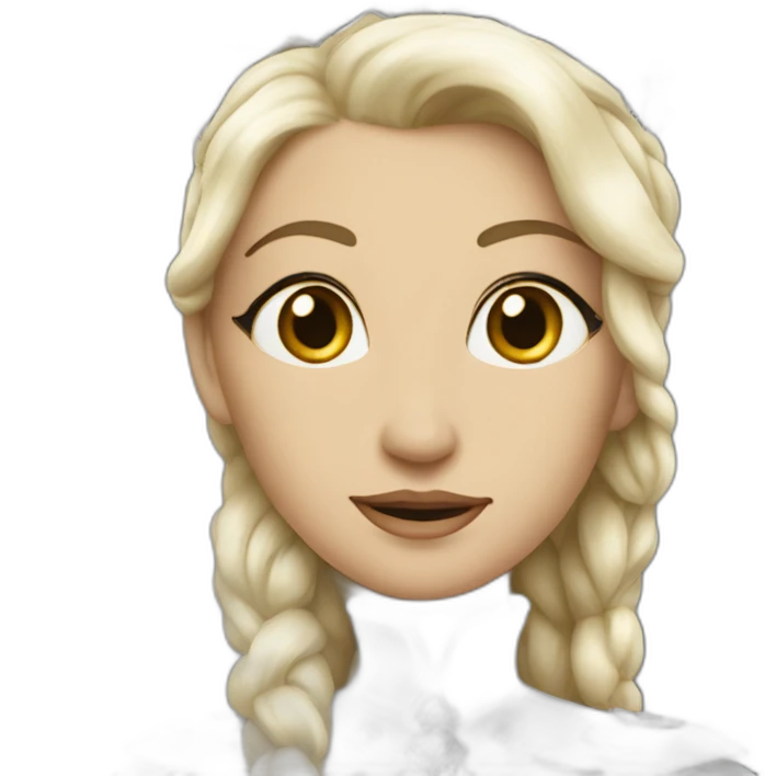  blanck and white Queen  emoji