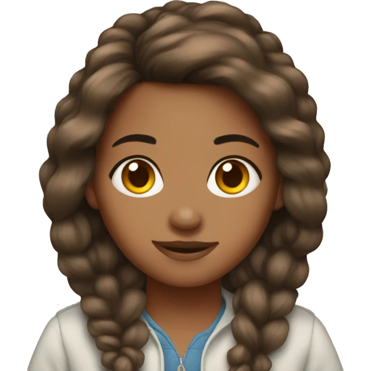 brown hair girl cozy emoji