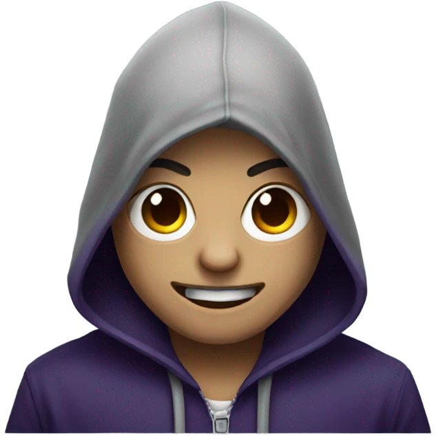 A vampire wearing a hoodie emoji