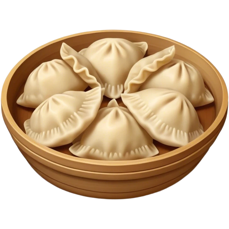 a handful buuz Mongolian dumpling  emoji