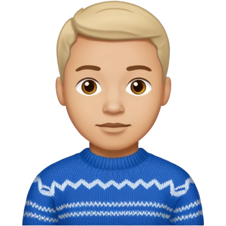 Man in Knitten wear emoji