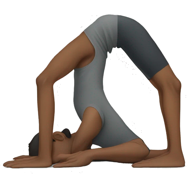Man downward dog emoji