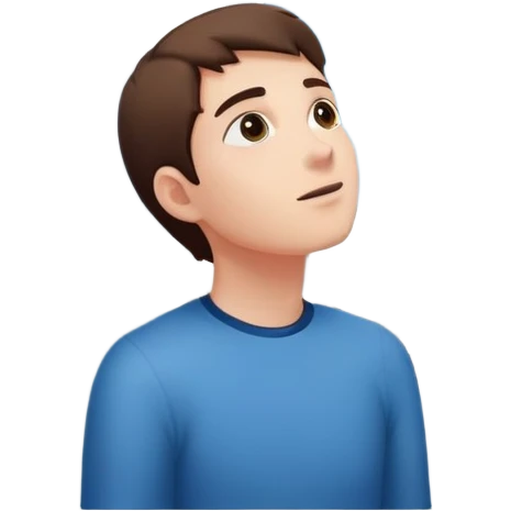 Person starrying at sky from room window  emoji