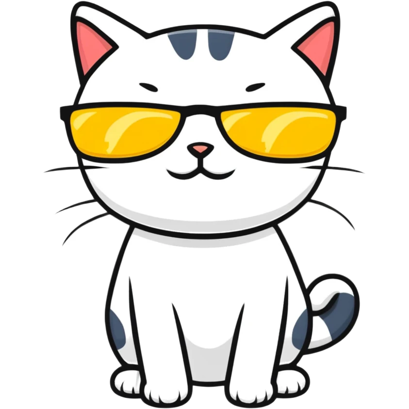 Cat with sunglasses emoji