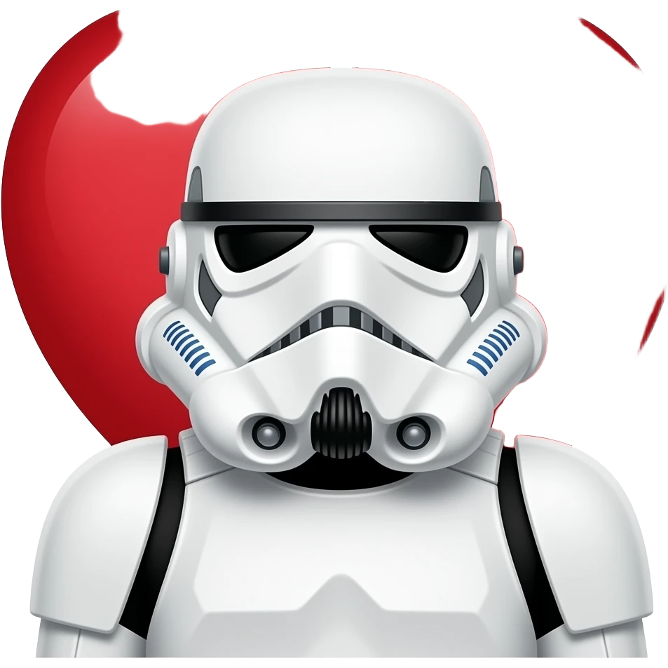Storm trooper with a heart emoji