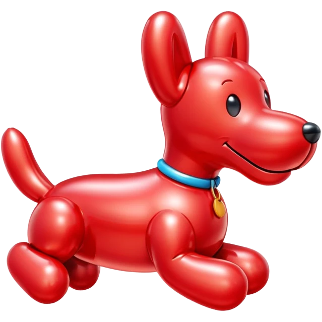 red balloon dog emoji