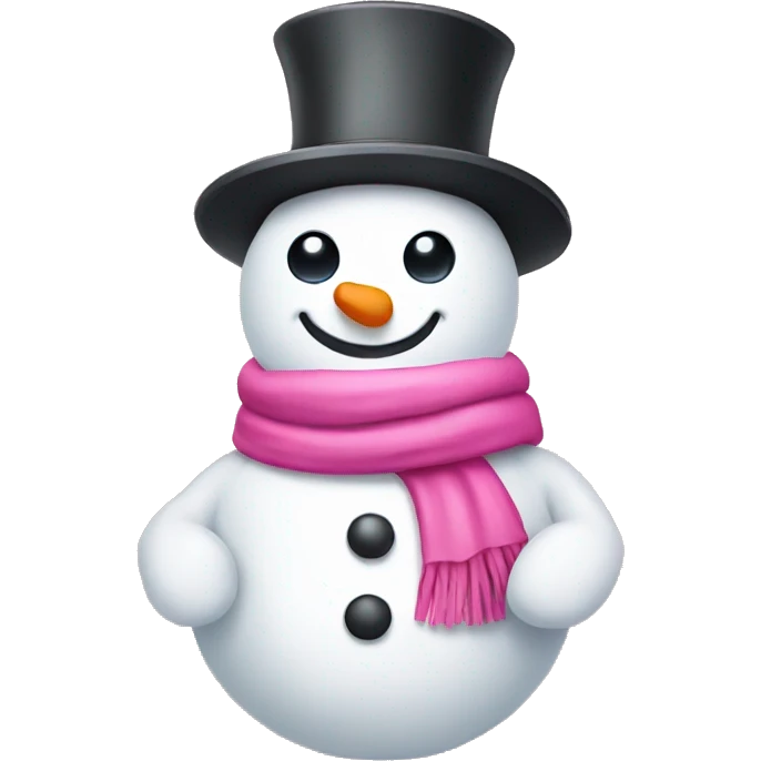 snowman with a pink outfit  emoji