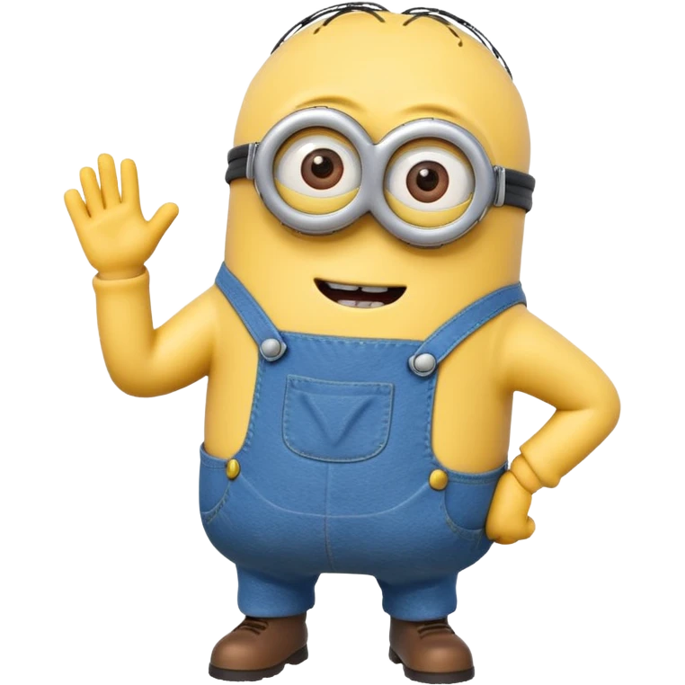 A yellow minion showing his butt emoji