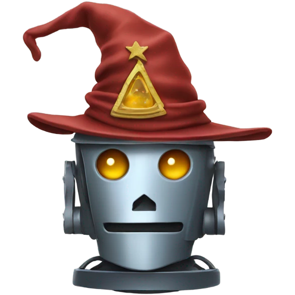 robot in a wizard's hat emoji