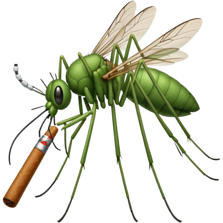mosquito fumando un cigarro emoji