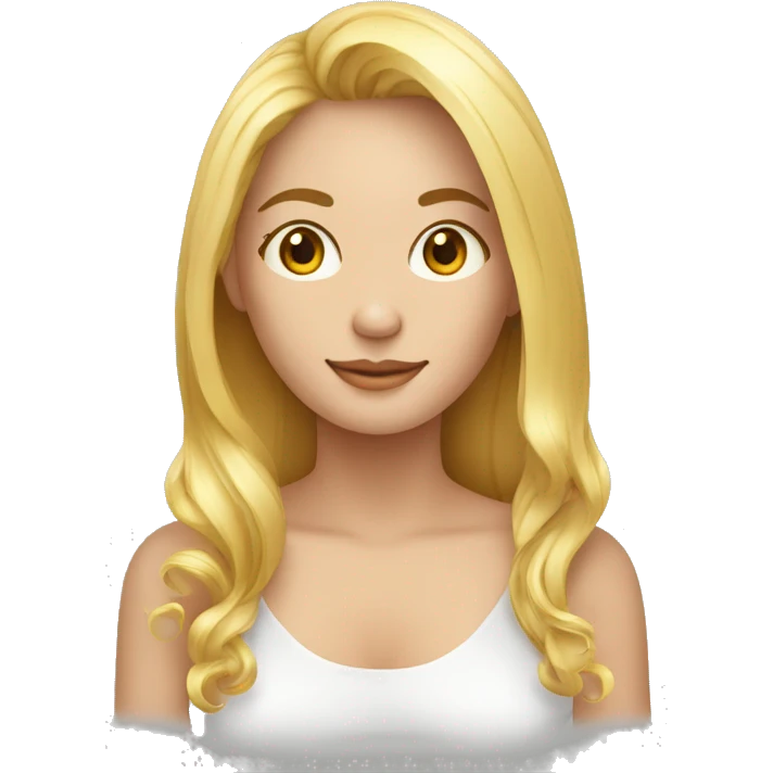 Een 19 jarige vrouw met middel lang blond haar emoji