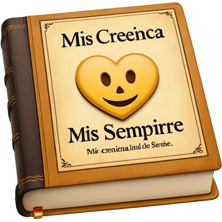 a book with the name "mis creencia de siempre" emoji