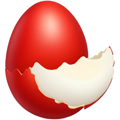 Red egg for easter emoji