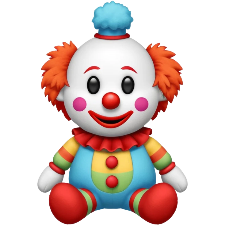 soft clown toy for children, plushie emoji