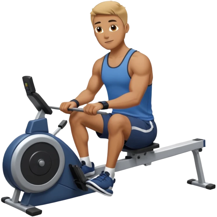 guy workout rowing on machine  emoji