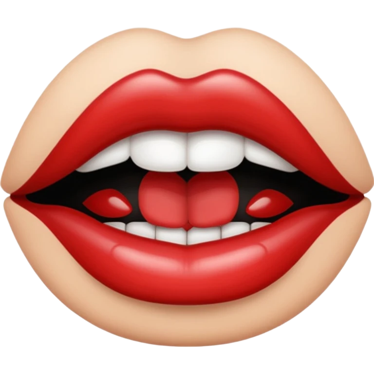 make a lip emoji like this 💋 but make it black emoji