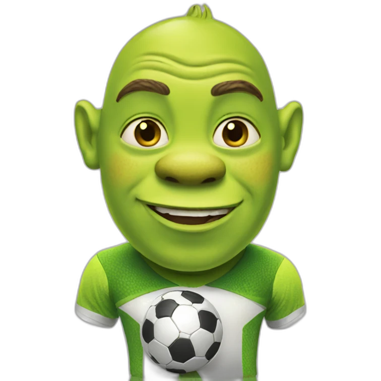 shrek playing soccer emoji
