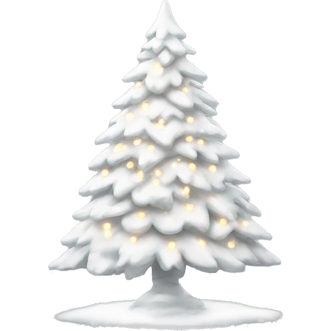 aesthetic white christmas tree emoji