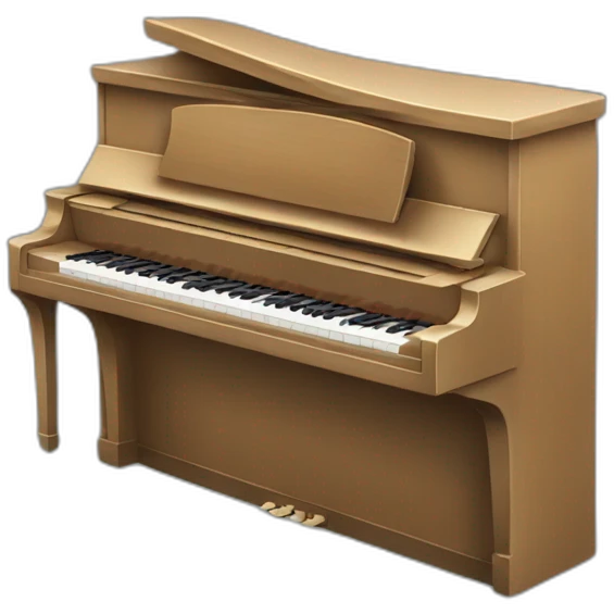 Chat avec un piano emoji