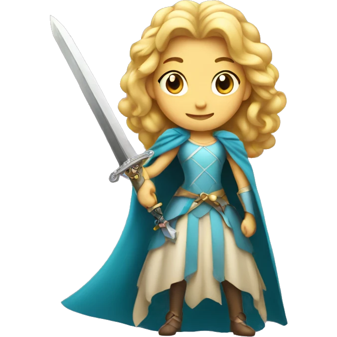 Princess, with sword emoji