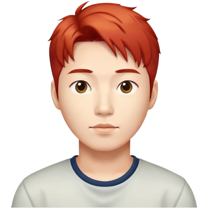 Korean guy that has red hair emoji