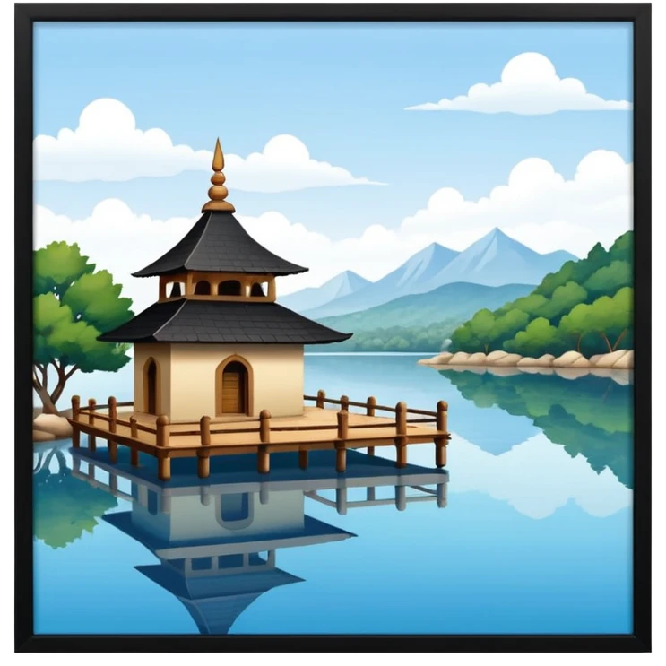 Lake in indian style emoji