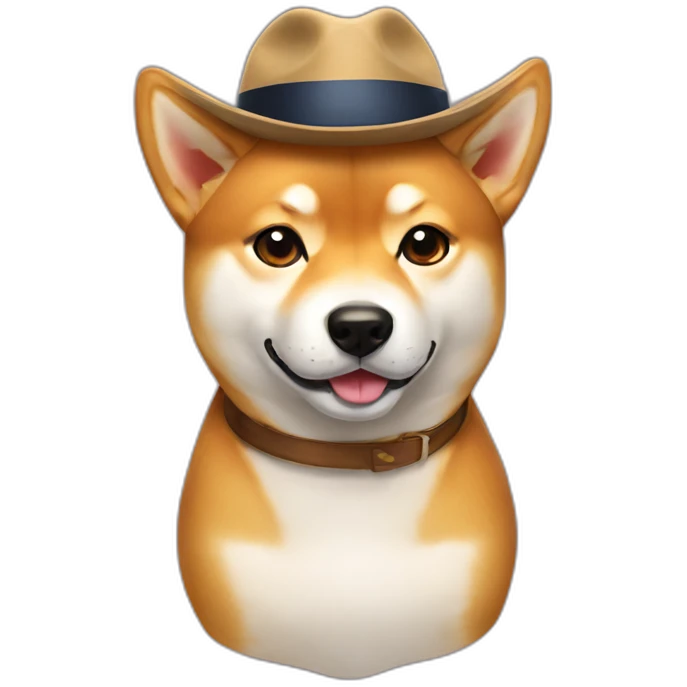 Shiba Inu with a fedora emoji