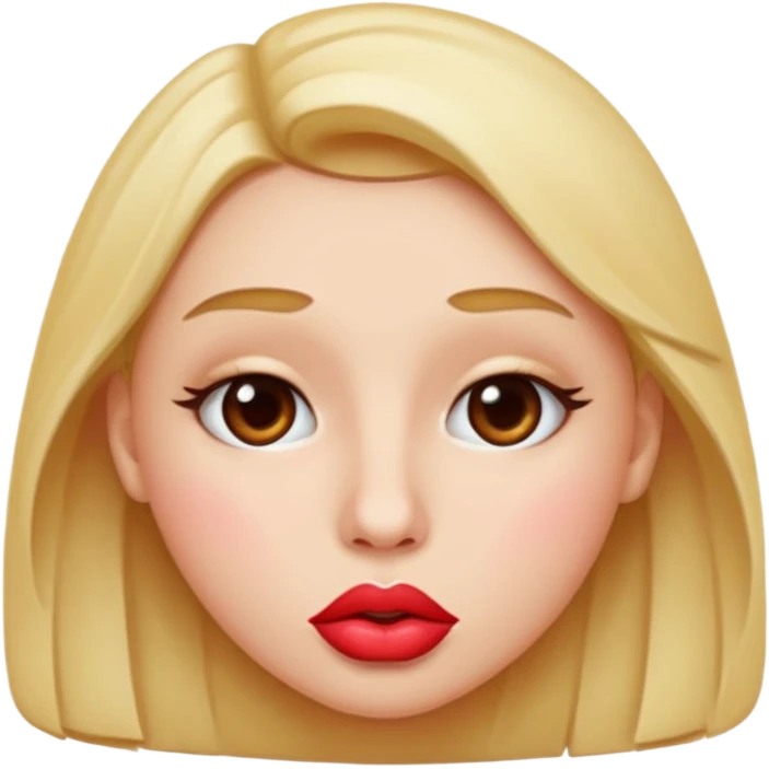 Kissing face emoji