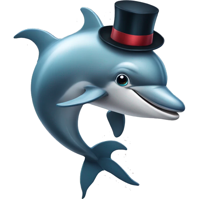 dolphin with a monocle emoji