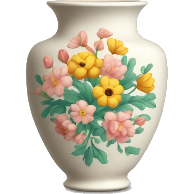 Pretty vase with floral pattern emoji