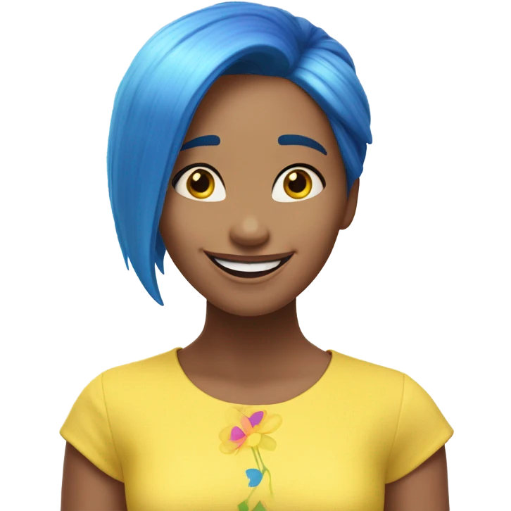 Disney Pixar character Joy from inside out emoji