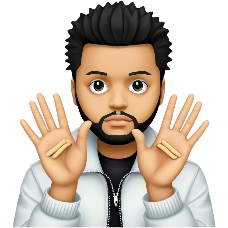 The Weeknd Xo symbol with hands emoji