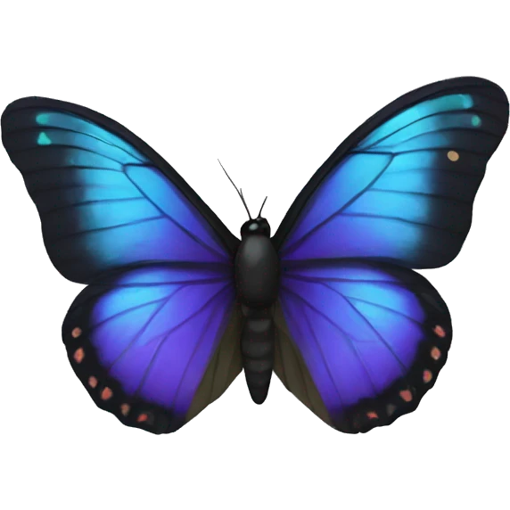 Black heart butterfly emoji